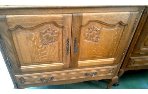 CAISSON CHENE 2 PORTES 1 TIROIR MET