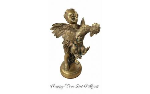 STATUE BRONZE JUNGE MET, , HAHN