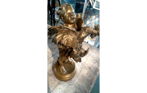 STATUE BRONZE JUNGE MET, , HAHN