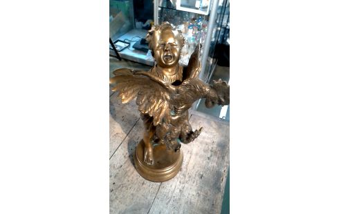 STATUE BRONZE JUNGE MET, , HAHN