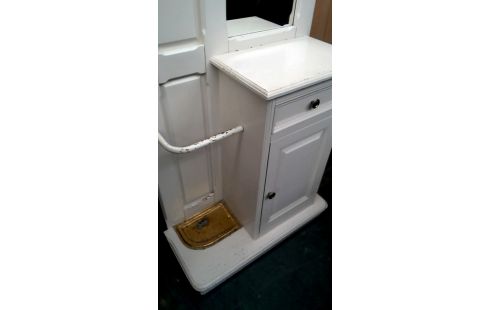 KLEIDERSTÄNDER, , MÖBELSTÜCK WEISS 1 TÜR / 1 SCHUBLADE, , SPIEGEL