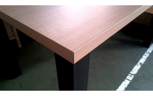 MESA DE COCINA NEGRO METAL, , MADERA LOOK