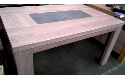 TABLE DE CUISINE, , BOIS GRANIT LOOK CERUSE
