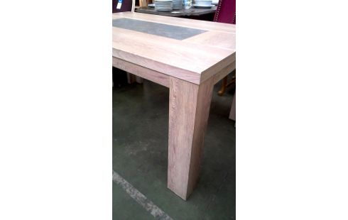 TABLE DE CUISINE, , BOIS GRANIT LOOK CERUSE