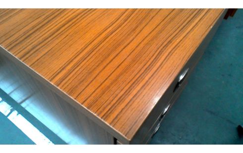 SCHREIBTISCH IM VINTAGE-STIL 1 TÜR 3 SCHUBLADEN