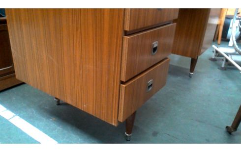 SCHREIBTISCH IM VINTAGE-STIL 1 TÜR 3 SCHUBLADEN