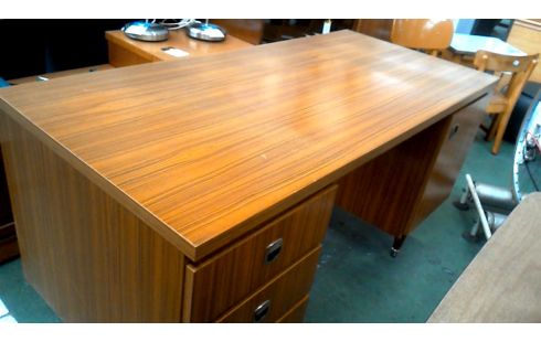 SCHREIBTISCH IM VINTAGE-STIL 1 TÜR 3 SCHUBLADEN