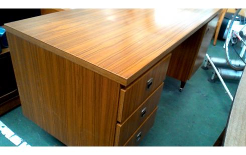 SCHREIBTISCH IM VINTAGE-STIL 1 TÜR 3 SCHUBLADEN