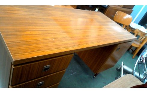 SCHREIBTISCH IM VINTAGE-STIL 1 TÜR 3 SCHUBLADEN