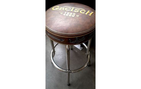 BARHOCKER CHROM BRAUN KUNSTLEDER