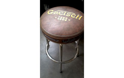 BARHOCKER CHROM BRAUN KUNSTLEDER