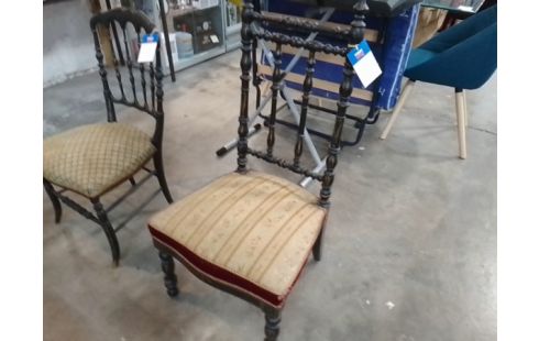 CHAISE ANCIENNE BOIS TISSU