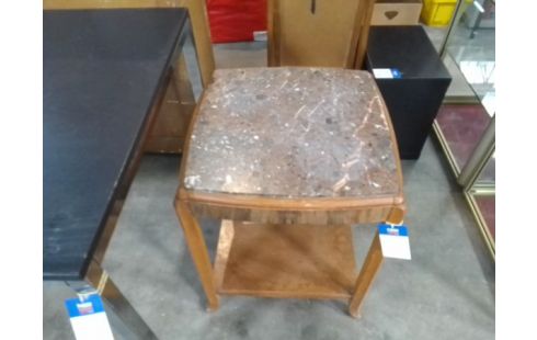 DESSERTE BOIS DESSUS MARBRE