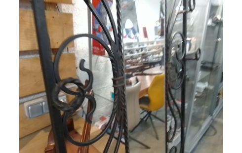 VESTIAIRE FER FORGE MIROIR