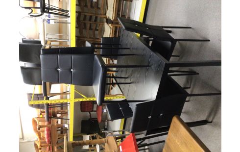 6 CHAISES NOIR MODERNE