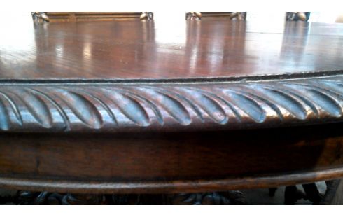 MESA DE COMEDOR OVALADO ANTIGUO ALARGO