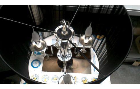 HÄNGELAMPE RUND CHROM SCHWARZ, , STOFF