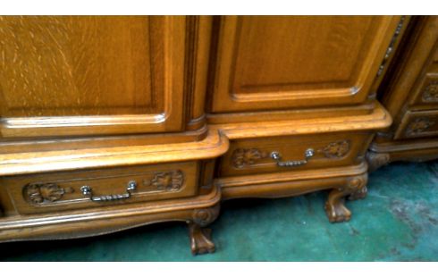 BONHEUR-DU-JOUR CHIPPENDALE HOCH EICHE 5 TÜREN / 5 SCHUBLADEN