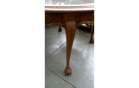 MESA DE SALÓN REDONDO CHIPPENDALE HIELO