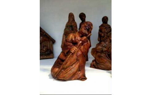 KRIPPENFIGUREN 14-TLG. U. ADVENTSSPRÜCHE