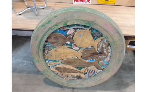 SCULPTURE SUR BOIS POISSON SIGNE