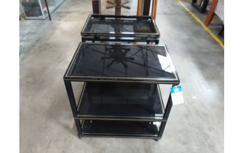 DESSERTE A ROULETTES NOIR L'UNITE