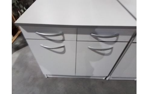 MEUBLE CUISINE BLANC ET GRIS 2P2T