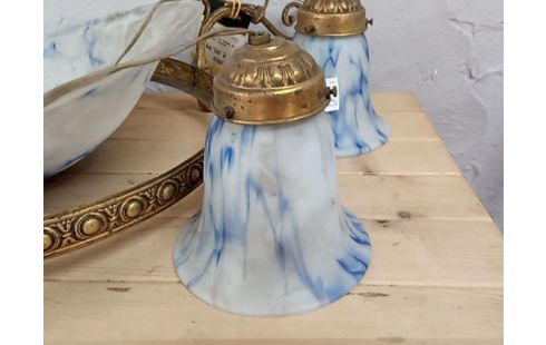 LUSTRE PATE DE VERRE EN L'ÉTAT