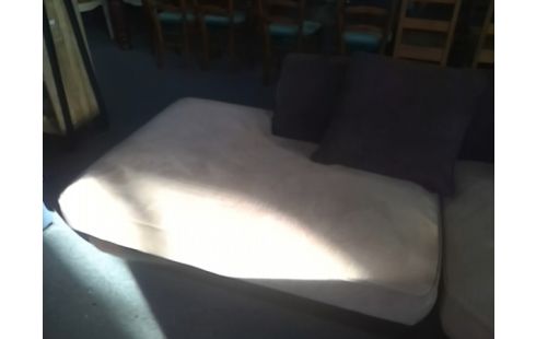 CANAPE D'ANGLE MARRON ET BEIGE