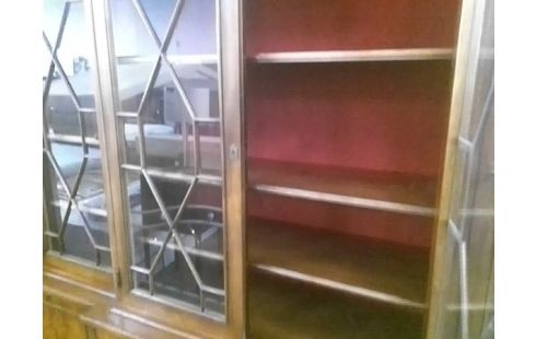 BIBLIOTHEQUE 2 CORPS ACAJOU STYLE ANGLAIS