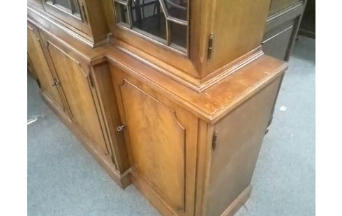 BIBLIOTHEQUE 2 CORPS ACAJOU STYLE ANGLAIS