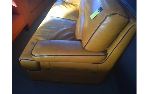 CANAPE MARRON 2P + 1 FAUTEUIL