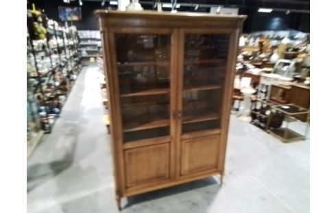 VITRINE BIBLIOTHEQUE MERISIER 2P VITREES