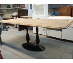 TABLE PIED FONTE PLATEAU DÉCAPÉ