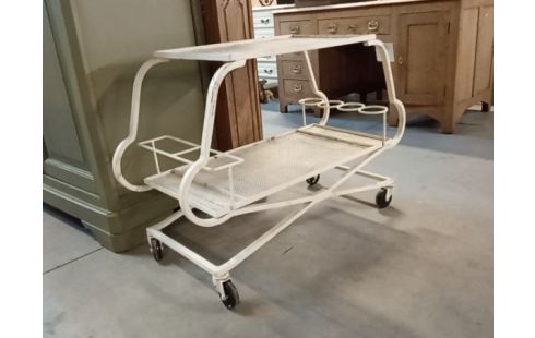 DESSERTE A ROULETTES VINTAGE MÉTAL