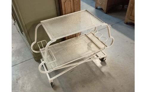 DESSERTE A ROULETTES VINTAGE MÉTAL