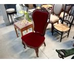 FAUTEUIL velours rouge retro