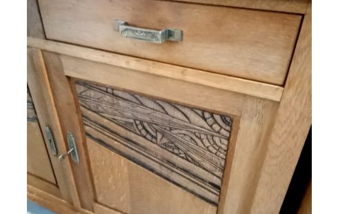 COMMODE marbre rouge 2p 1930