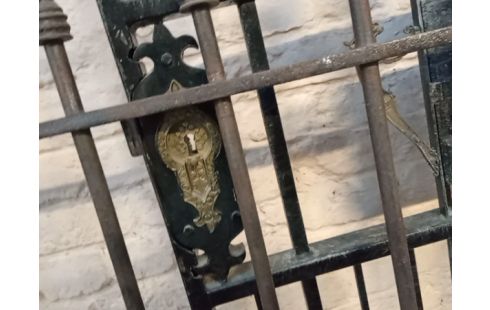 PORTE FER FORGE GOTHIQUE+CLÉ v