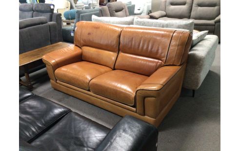 SALON 2 PLACE CUIR COGNAC