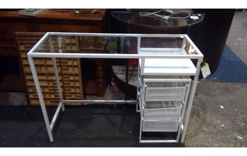 BUREAU/CONSOLE MODERNE + BLOC TIROIRS