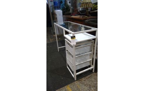 BUREAU/CONSOLE MODERNE + BLOC TIROIRS