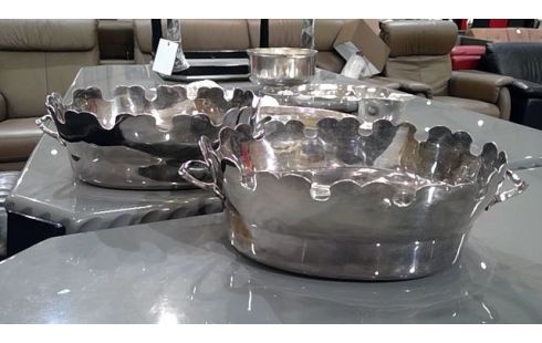 SEAU A CHAMPAGNE EN METAL ARGENTE