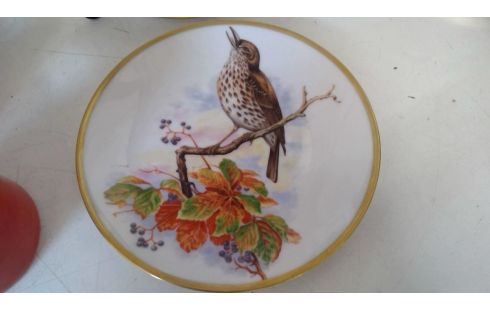 BORDJES 2 STUKS EMS PORCELEIN VOGELS