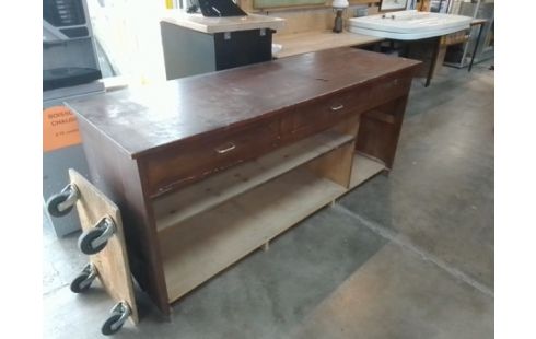 COMPTOIR BOIS 3 TIROIRS EN L'ETAT