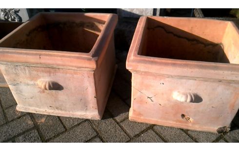 BLOEMBAK TERRA COTTA VIERKANT GROOT PER