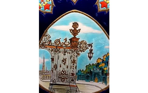 ASSIETTE DECO EMAUX DE LONGWY