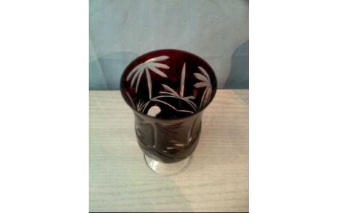 GLAS 5ER-SET GLAS ROT GESCHLIFFEN