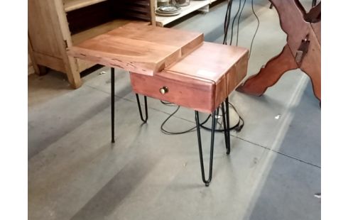 MEUBLE D'APPOINT 1 TIROIR PIED METAL