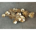 DECORATION MURALE METAL DORE